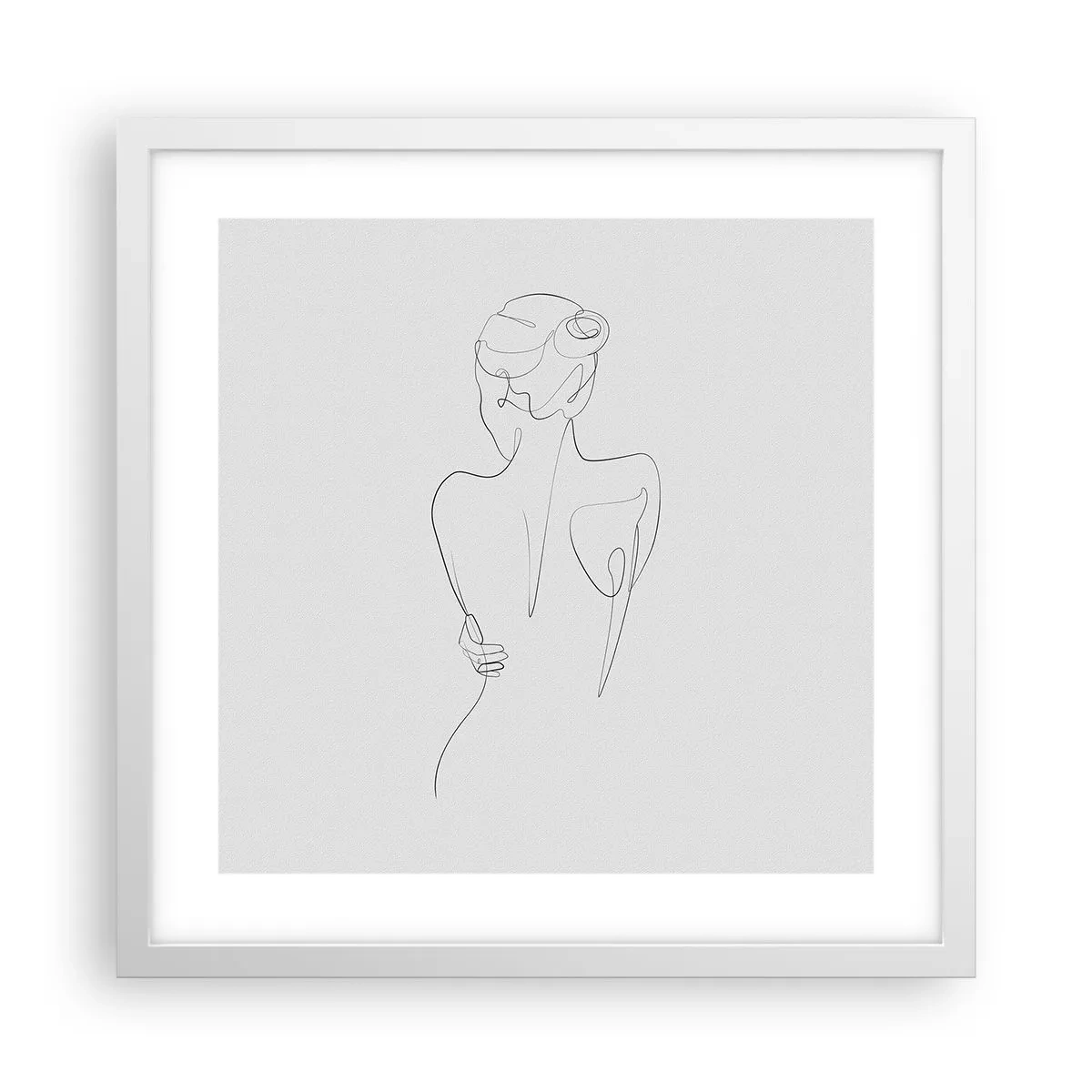 Plakat i hvid ramme - Kroppens musik - 40x40 cm