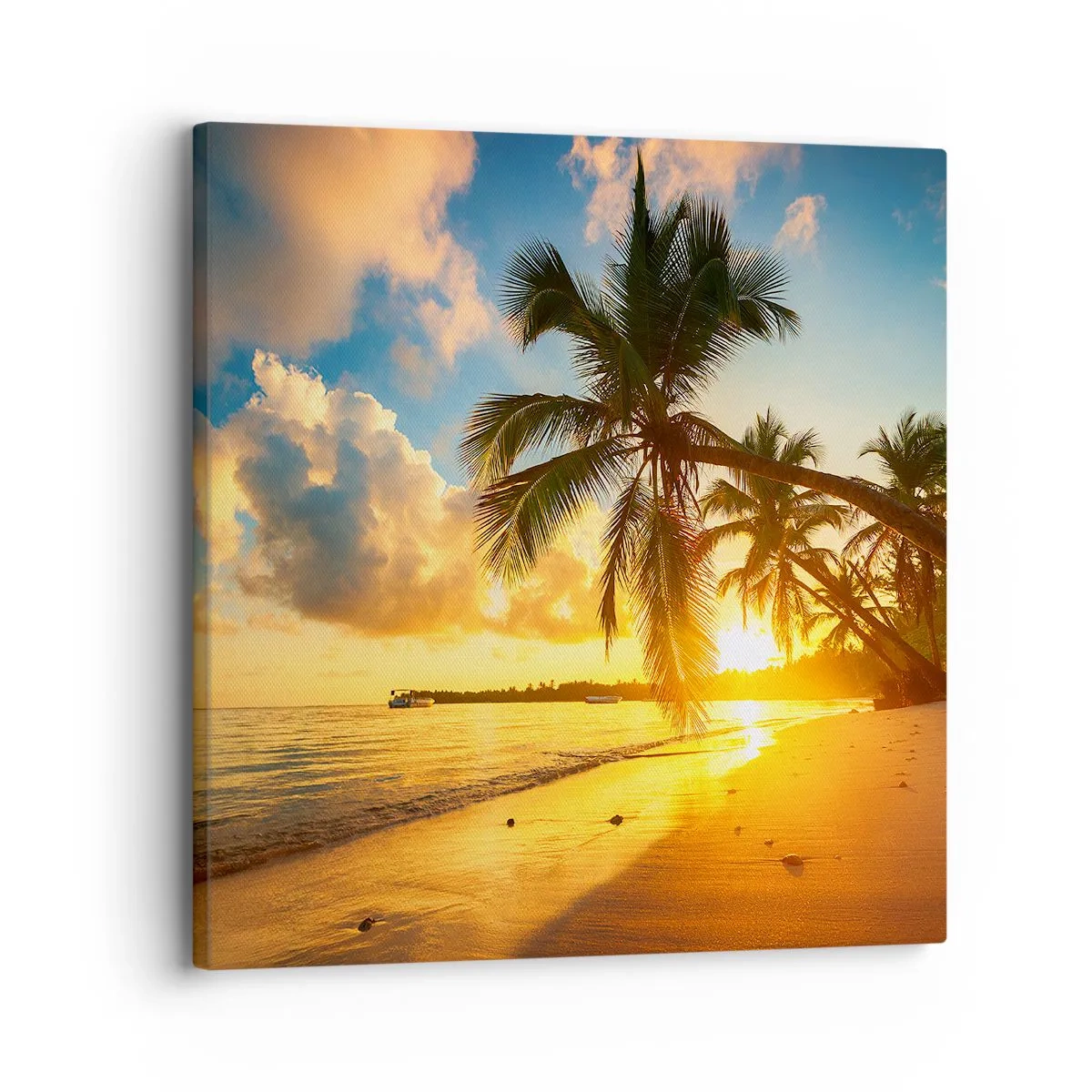 Lærredstryk - Billede på lærred - Caribisk drøm - 30x30 cm