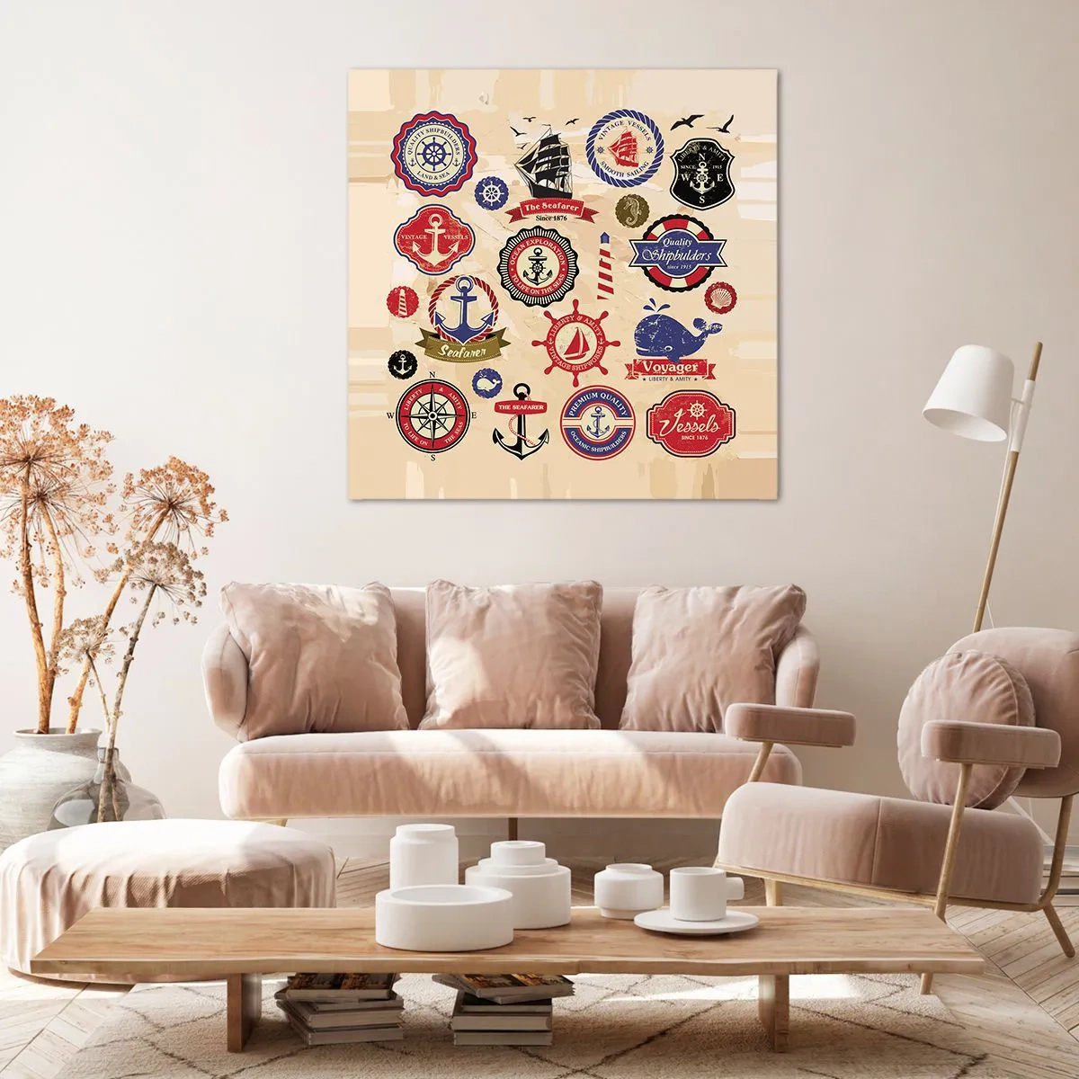 Lærredstryk - Billede på lærred - Sejlsportsbroderskab - 70x70 cm