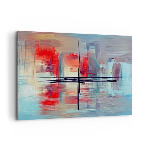 Lærredstryk - Billede på lærred - Landskab i en ukendt dimension - 120x80 cm