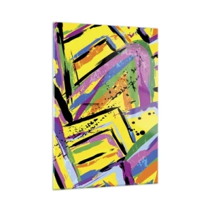 Billede på glas - Han råber af glæde - 50x70 cm