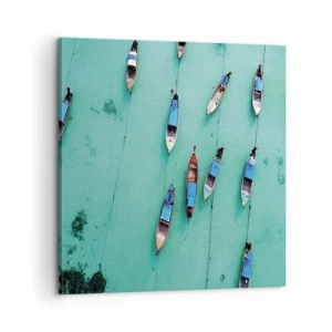 Lærredstryk - Billede på lærred - I glædelig forventning - 60x60 cm