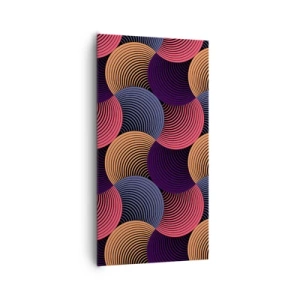 Lærredstryk - Billede på lærred - I en cirkulær rytme - 65x120 cm