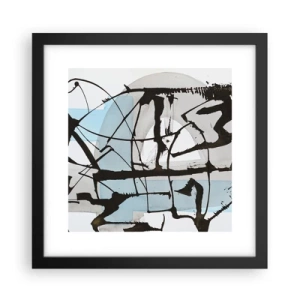 Plakat i sort ramme - Ikke desto mindre blå - 30x30 cm