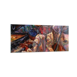 Billede på glas - I én rytme - 120x50 cm