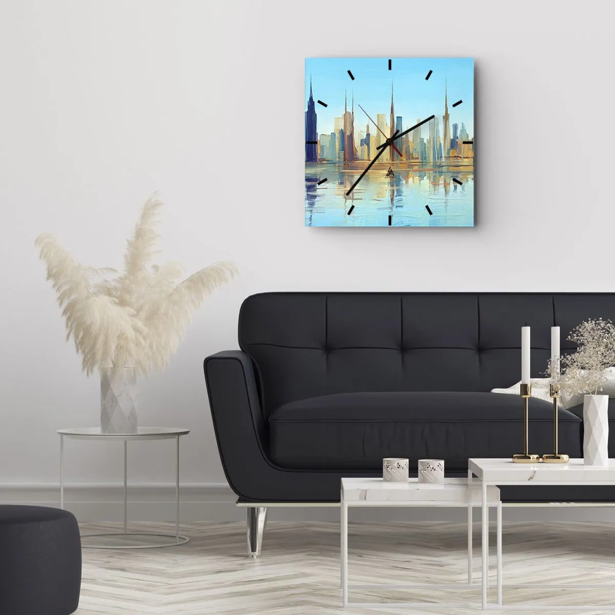 Vægur, Uret - Solrig metropol - 30x30 cm