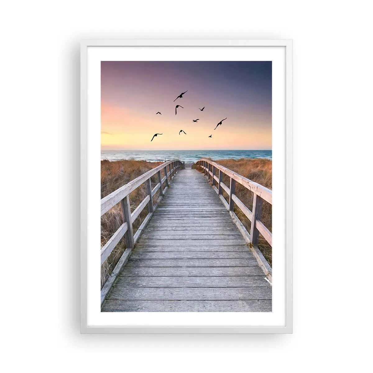 Plakat i hvid ramme - Rummet med højder - 50x70 cm