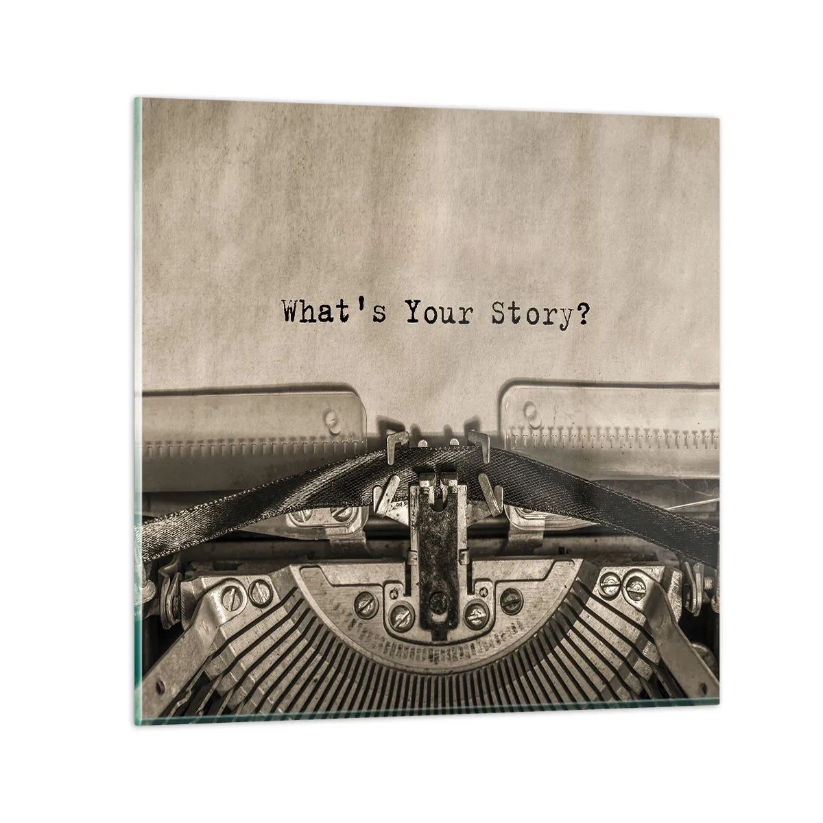 Billede på glas - Fortæl mig - 40x40 cm