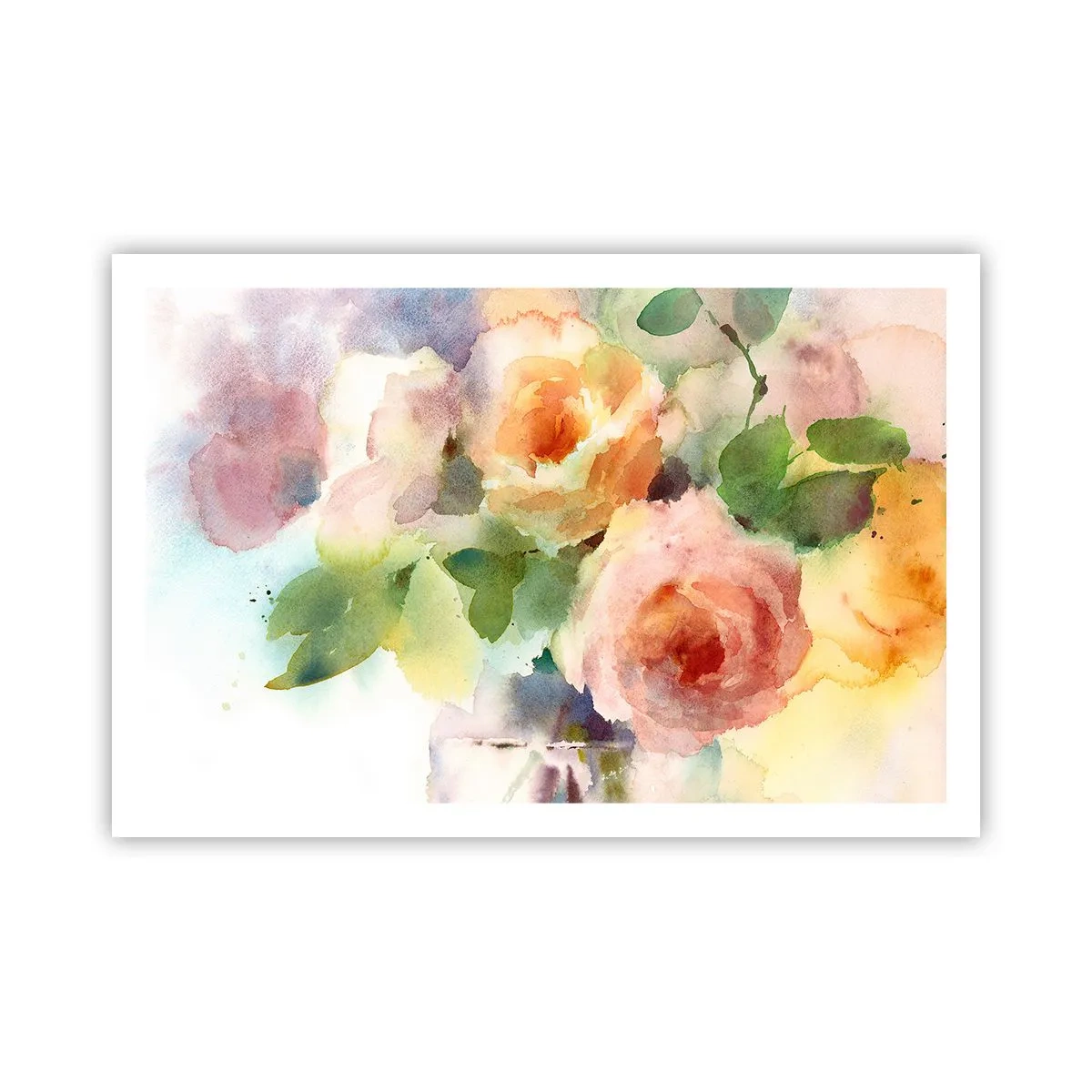 Plakat - Delikat som akvarelfarve - 91x61 cm
