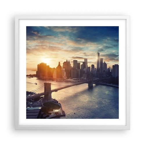 Plakat i hvid ramme - Et monument til vestlig kultur - 50x50 cm