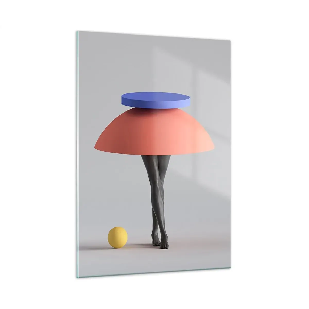 Billede på glas - Surrealistisk komposition - 50x70 cm