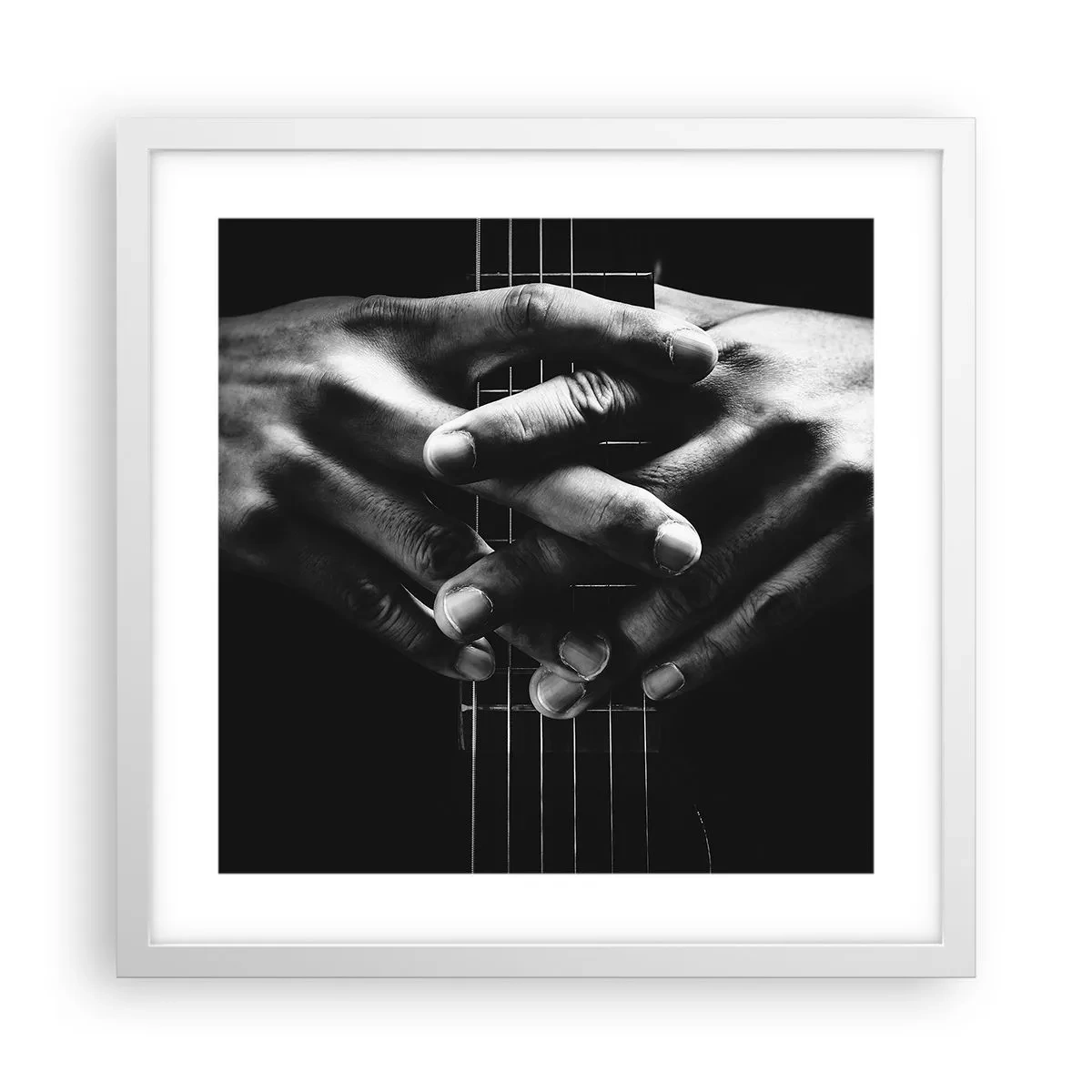 Plakat i hvid ramme - Kunstnerens bøn - 40x40 cm