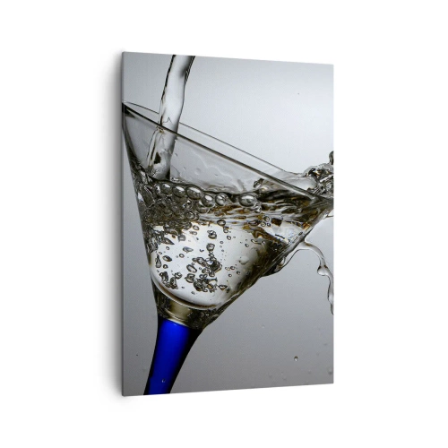 Lærredstryk - Billede på lærred - Krystalvand i krystalglas - 70x100 cm