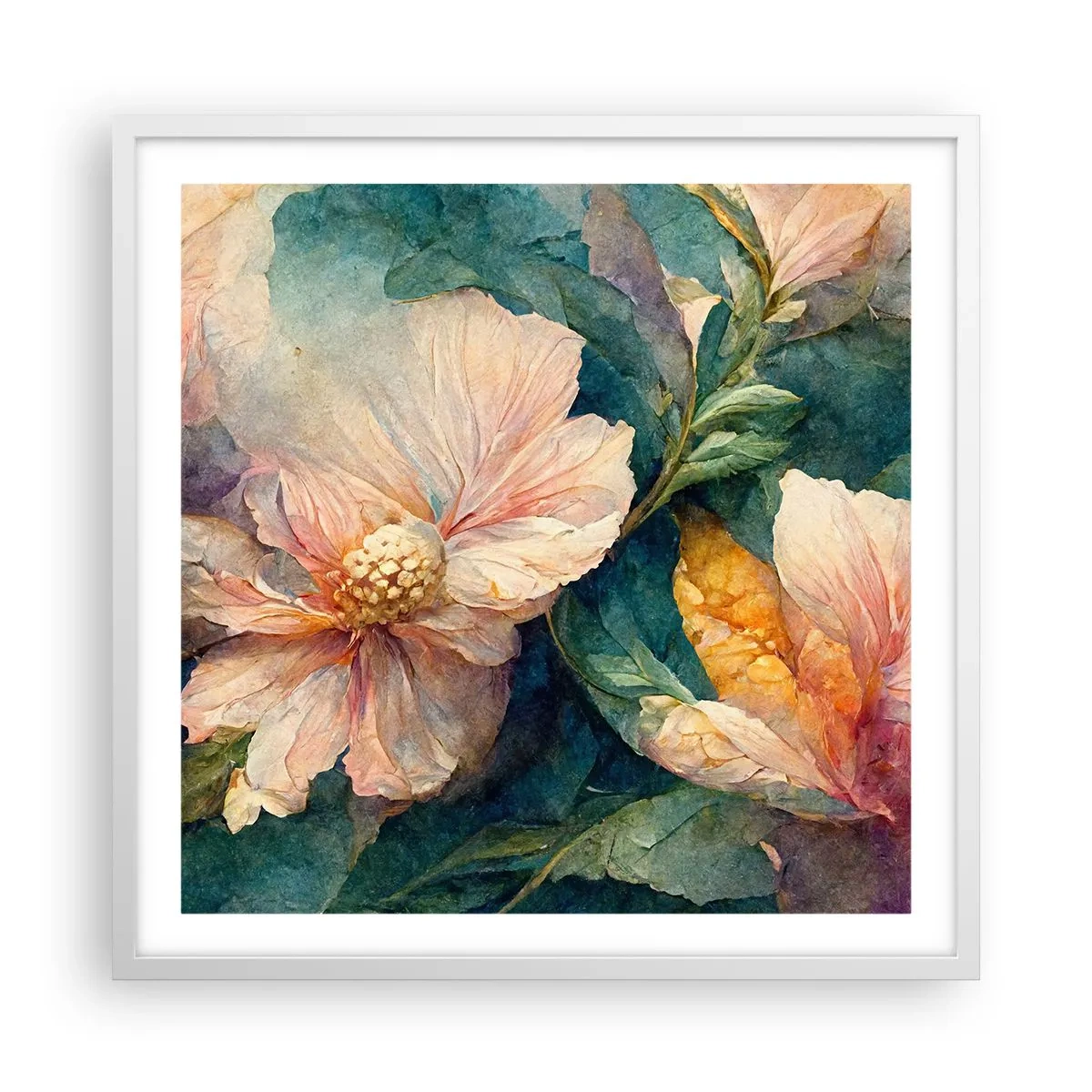 Plakat i hvid ramme - Subtiliteten selv - 60x60 cm