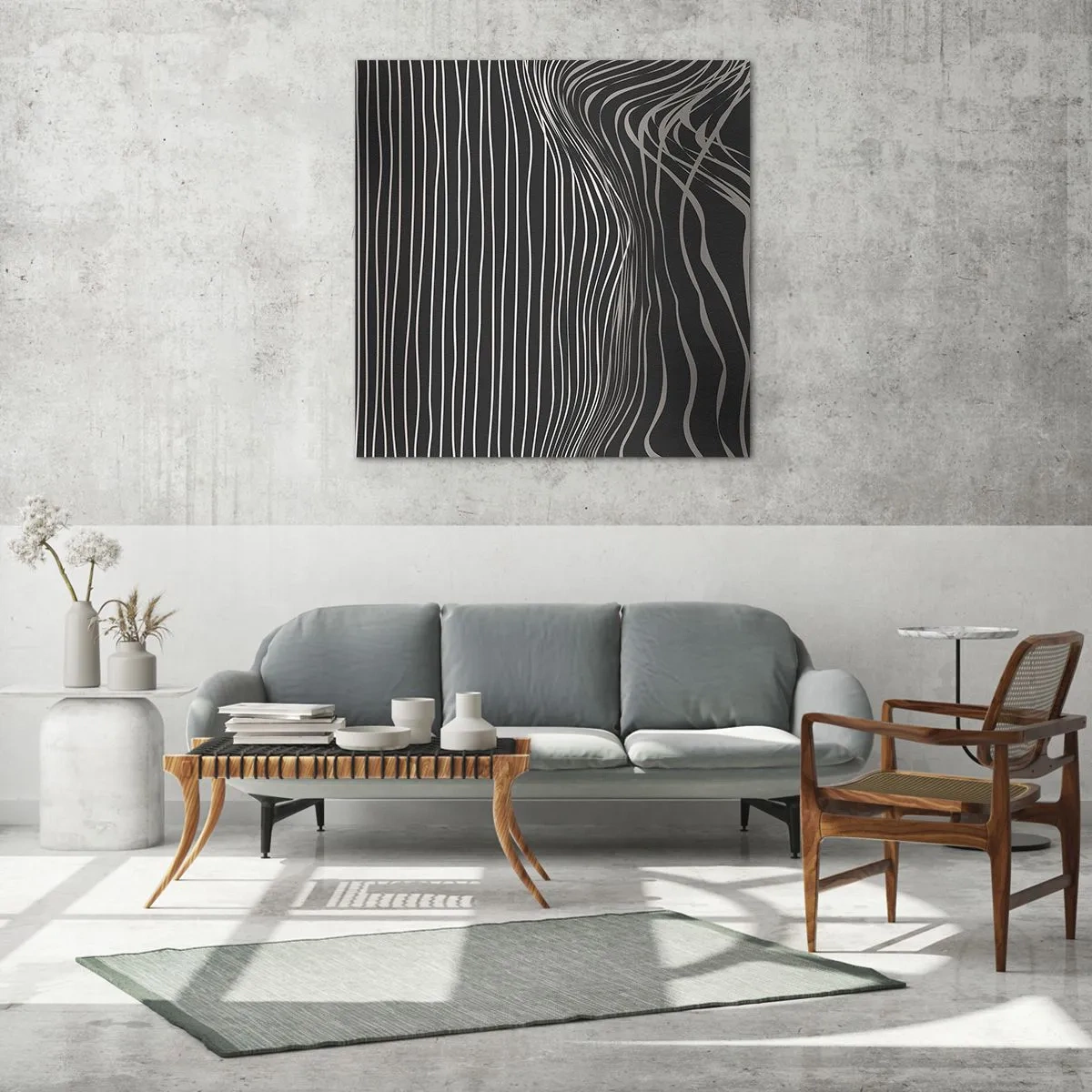 Billede på glas - Rytme og accent - 70x70 cm