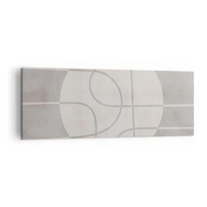 Lærredstryk - Billede på lærred - Cirkulær og lige frem - 140x50 cm