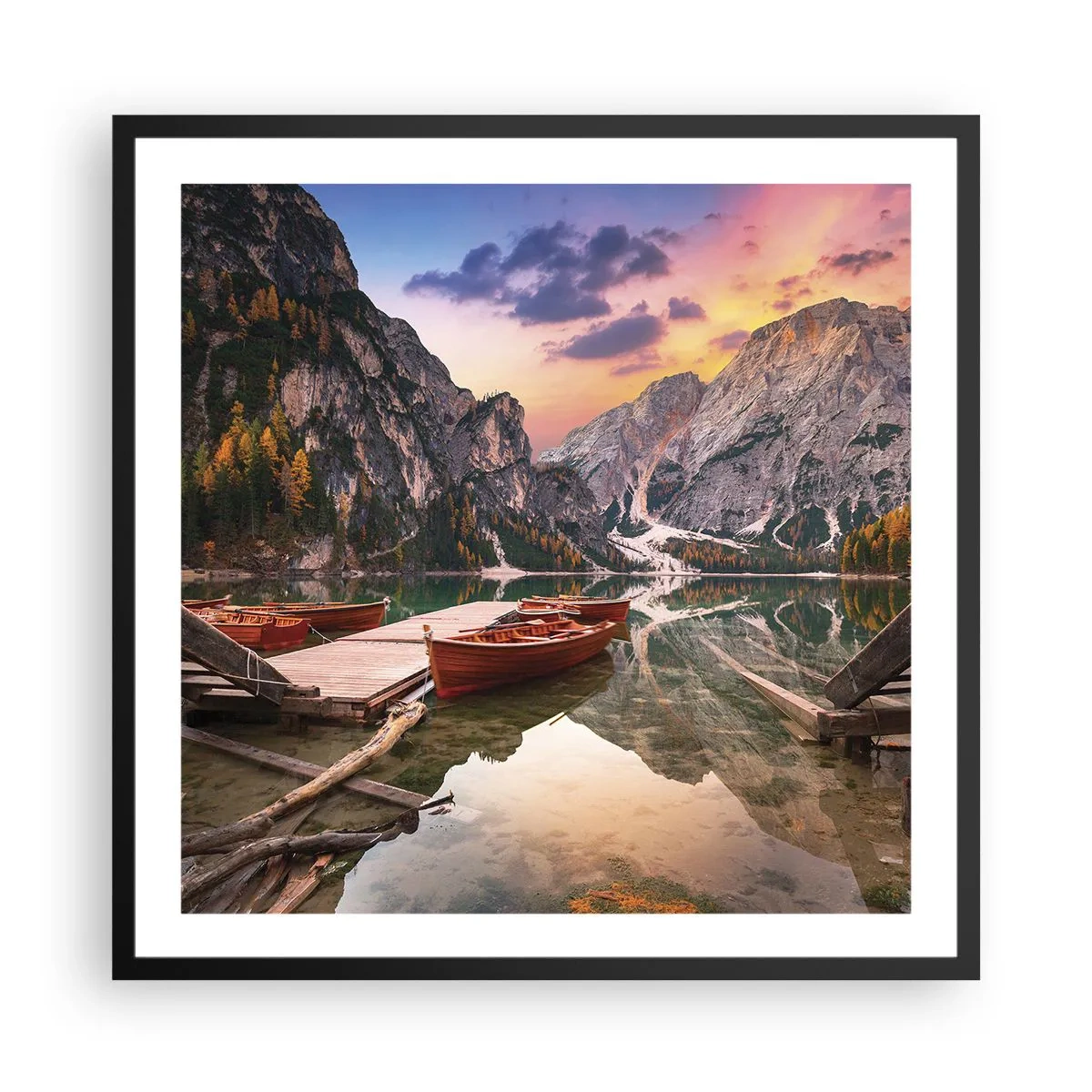 Plakat i sort ramme - Dagens løfte - 60x60 cm