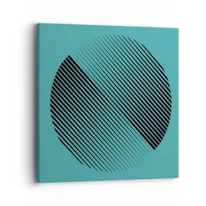 Lærredstryk - Billede på lærred - Cirklen - en geometrisk variation - 40x40 cm