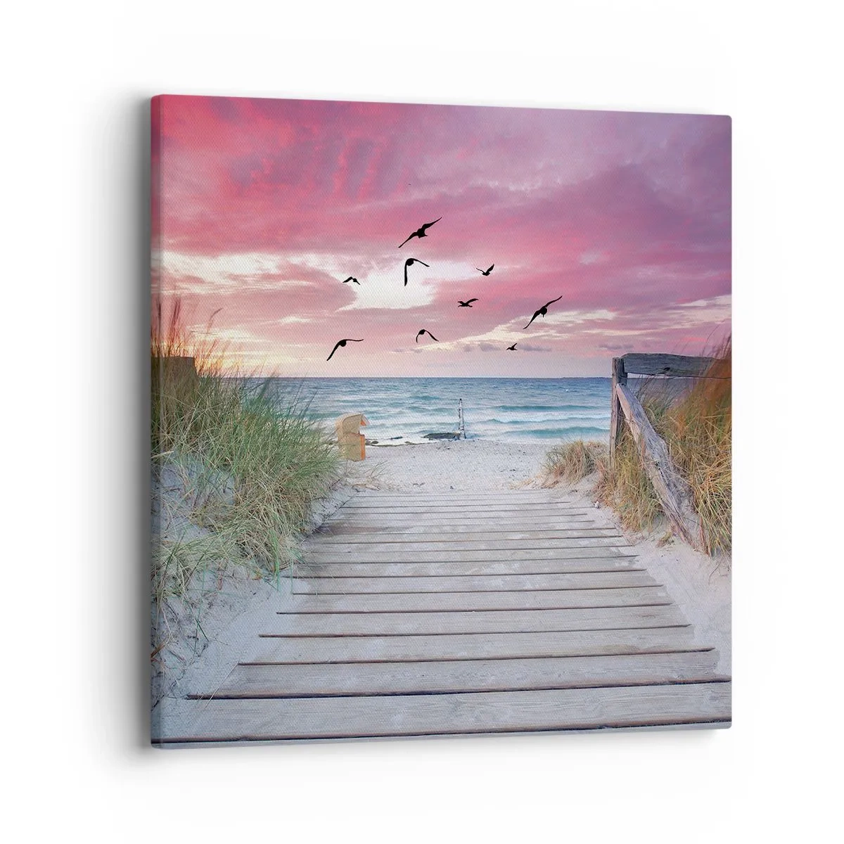 Lærredstryk - Billede på lærred - Baltisk indtryk - 40x40 cm