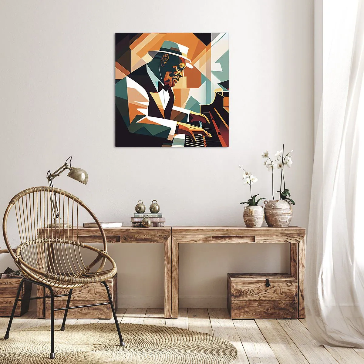 Lærredstryk - Billede på lærred - Alt det jazz - 60x60 cm