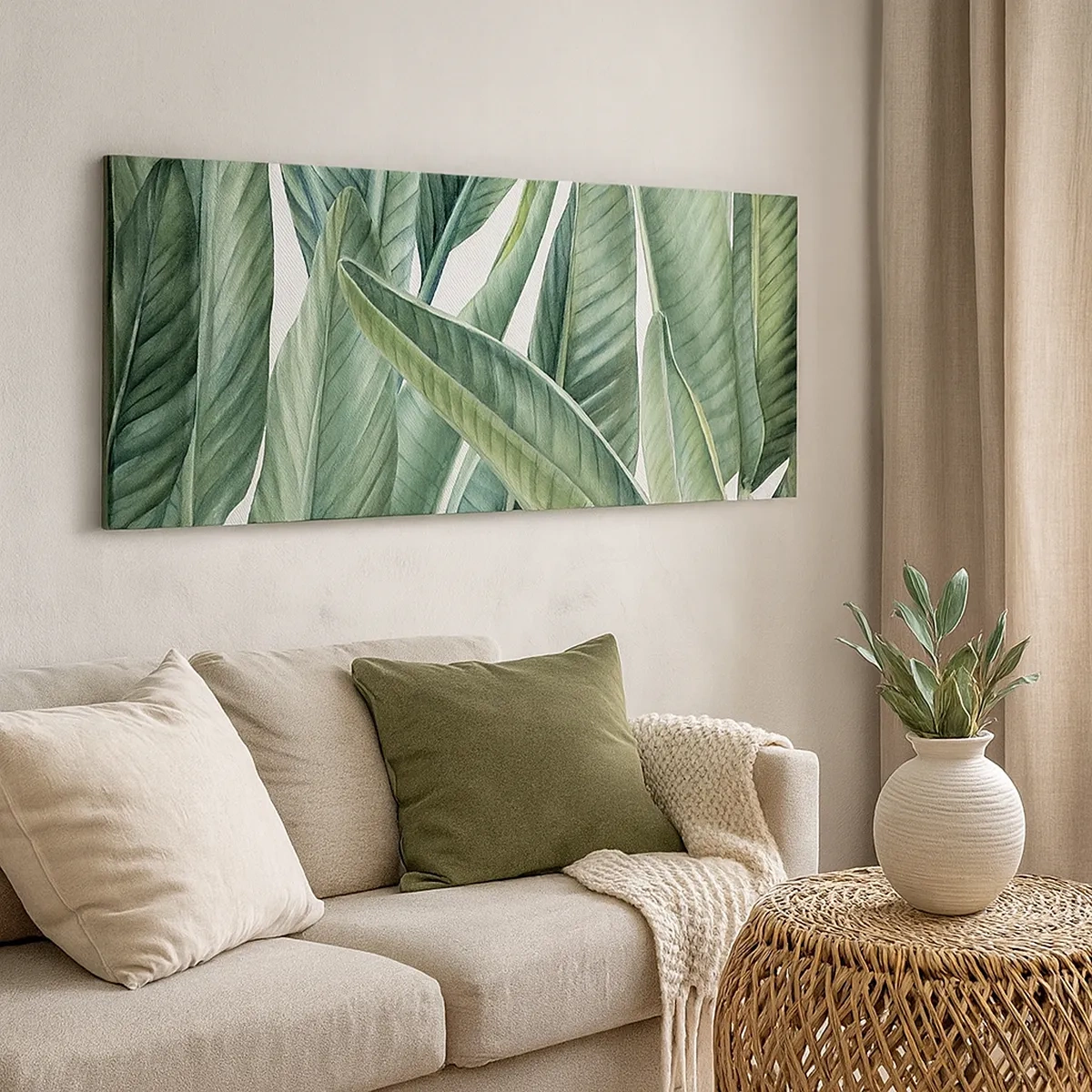 Lærredstryk - Billede på lærred - Det grønne i sig selv - 30x30 cm