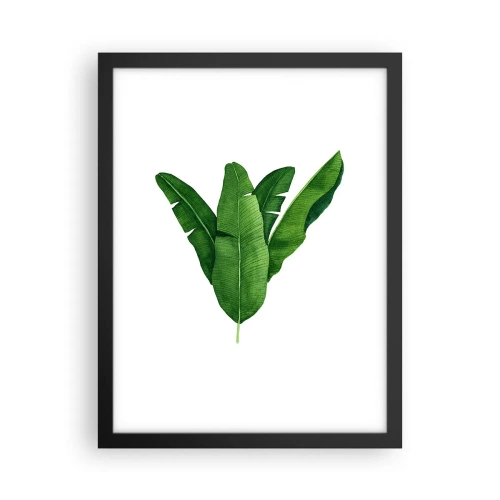 Plakat i sort ramme - Grøn symmetri - 30x40 cm