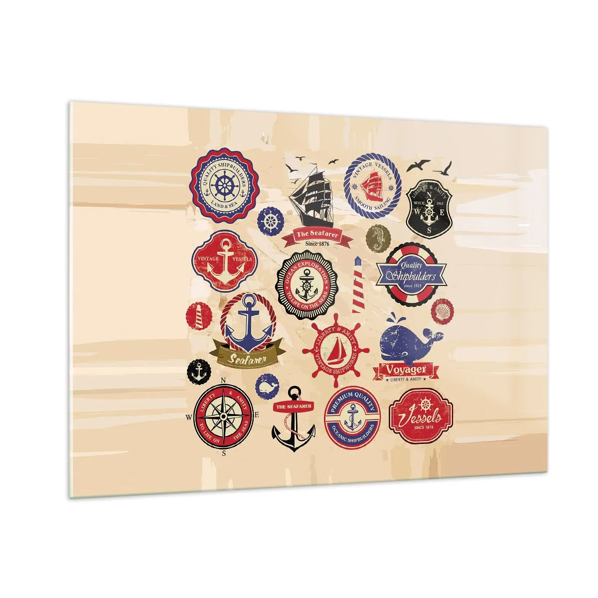 Billede på glas - Sejlsportsbroderskab - 100x70 cm