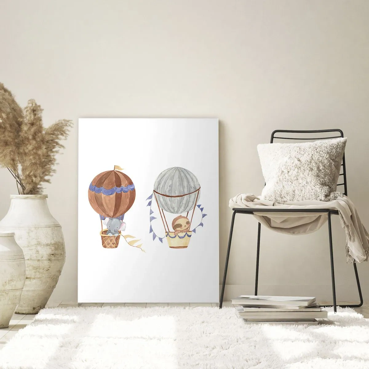 Billede på glas - Venner på farten - 50x70 cm