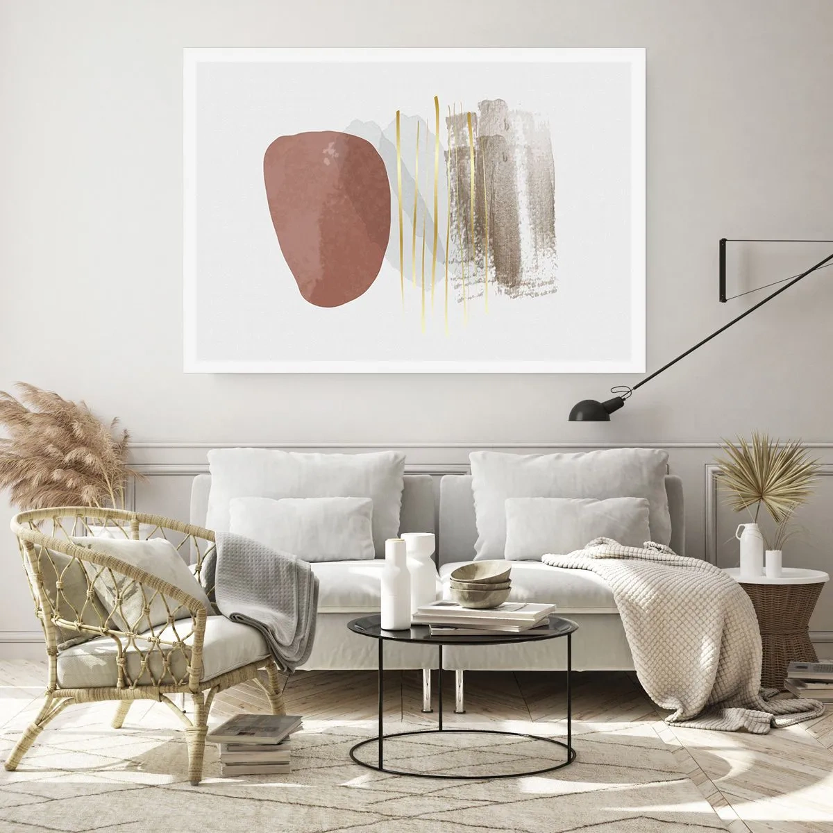 Plakat - Abstrakt kolonnade - 100x70 cm