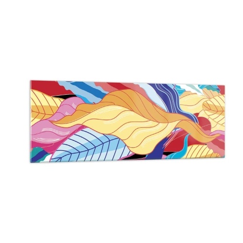 Billede på glas - Et farverigt rod - 140x50 cm