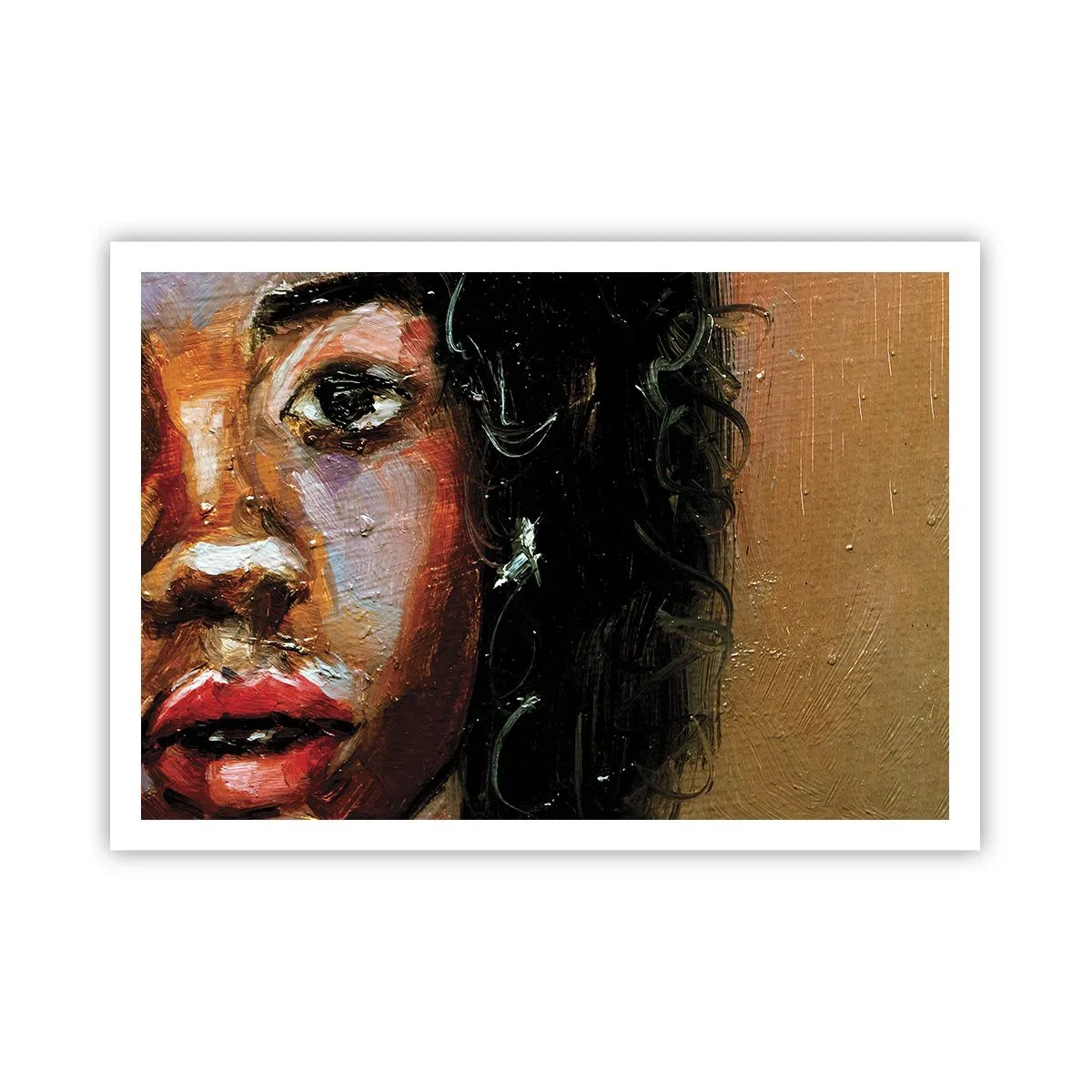 Plakat - Sort og glitter - 100x70 cm