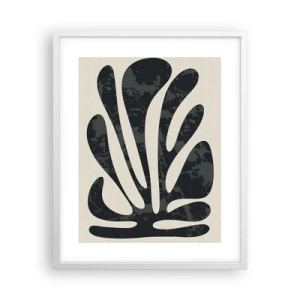 Plakat i hvid ramme - Abstraktion med flere fingre - 40x50 cm