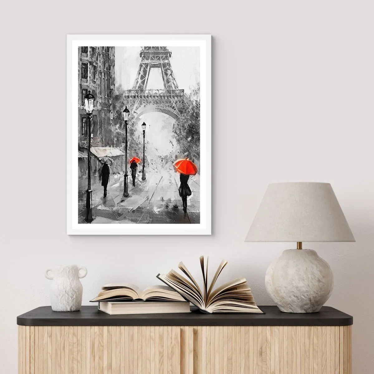 Plakat i hvid ramme - Alle veje fører til den - 50x70 cm