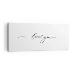 Lærredstryk - Billede på lærred - Sort og hvid - 120x50 cm