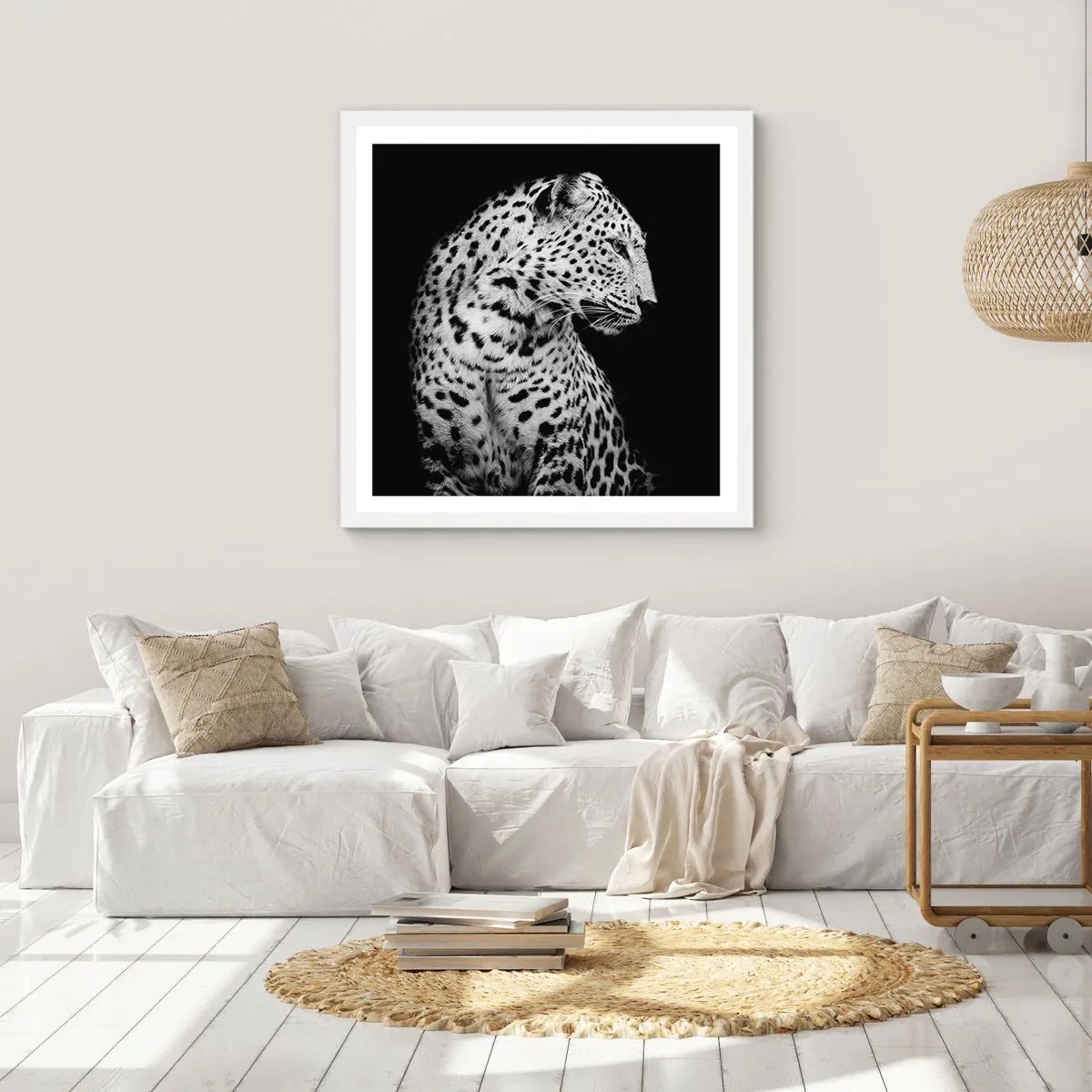 Plakat i hvid ramme - Den rigtige profil er perfekt! - 40x40 cm