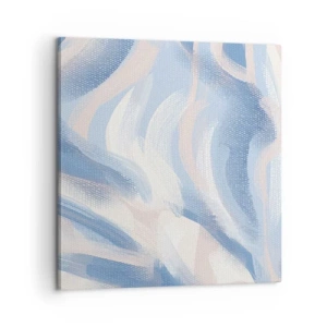 Lærredstryk - Billede på lærred - Blå krusninger - 60x60 cm