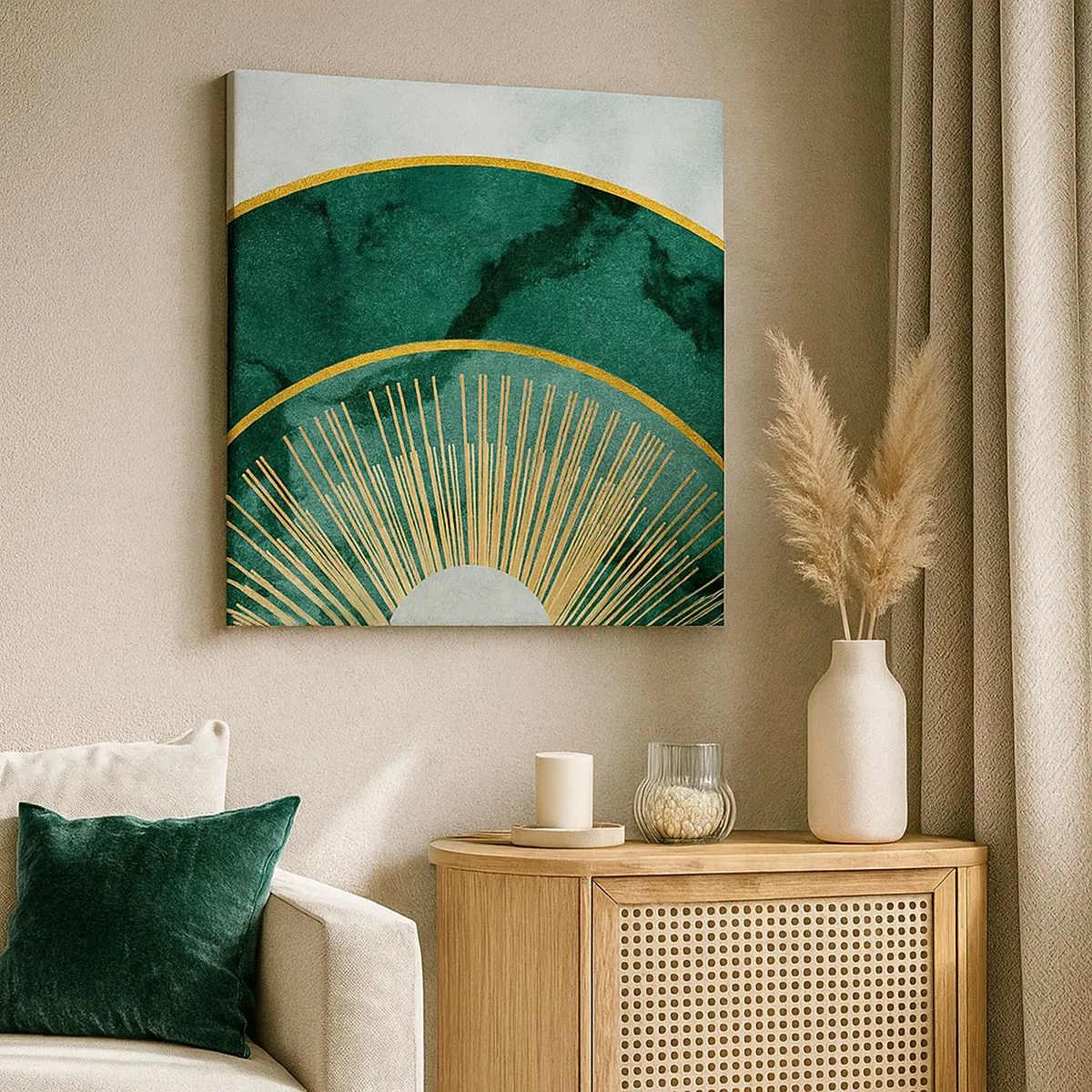 Lærredstryk - Billede på lærred - Et anderledes solsystem - 30x30 cm