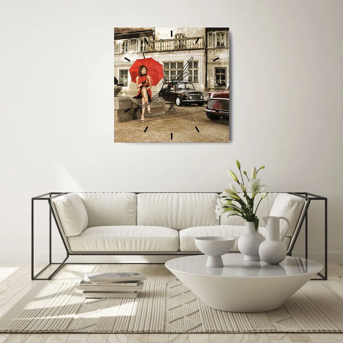 Vægur, Uret - En mini-sentimental rejse - 40x40 cm