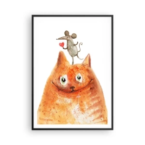 Plakat i sort ramme - Kærlighedens paradokser - 70x100 cm