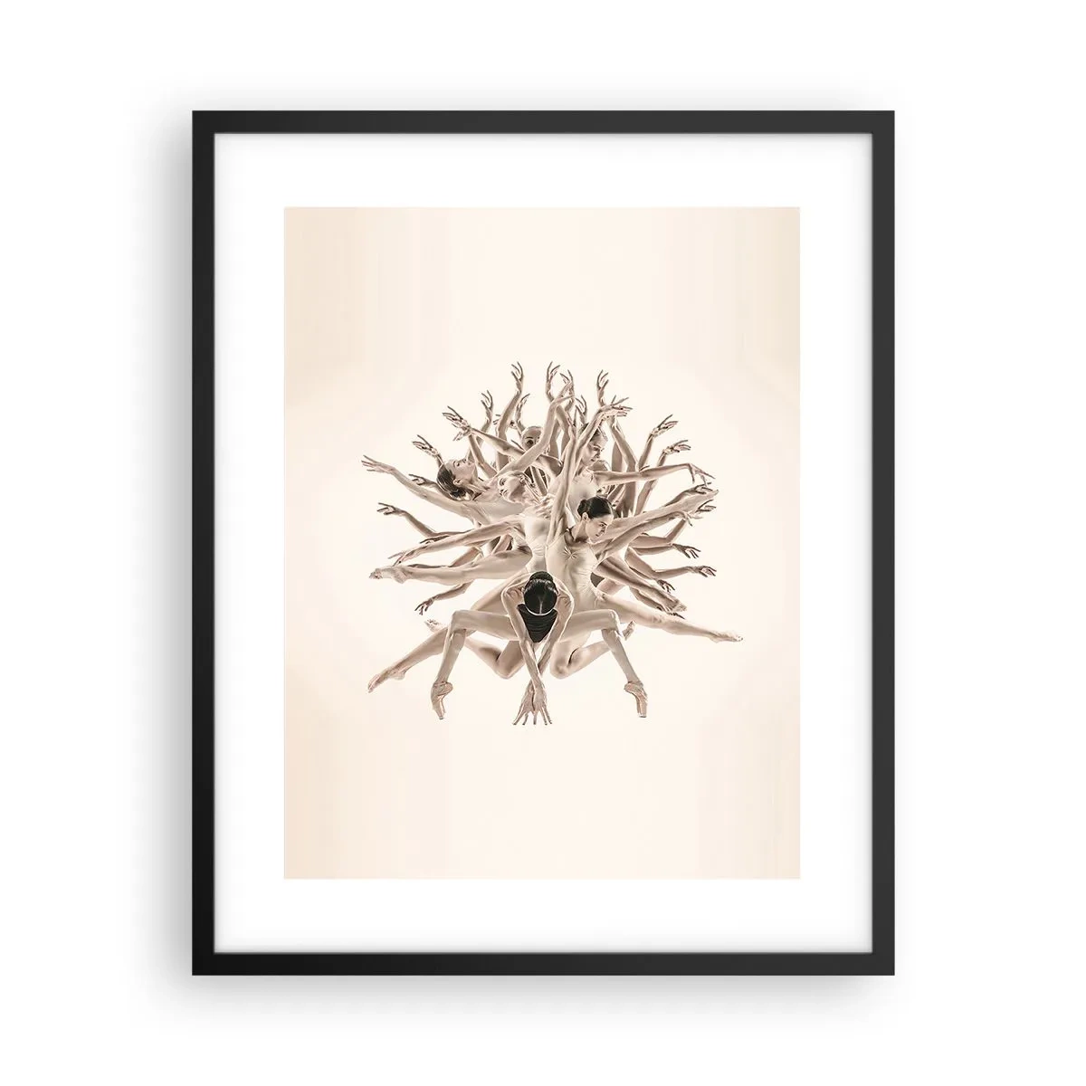 Plakat i sort ramme - Blomstrende i dans - 40x50 cm