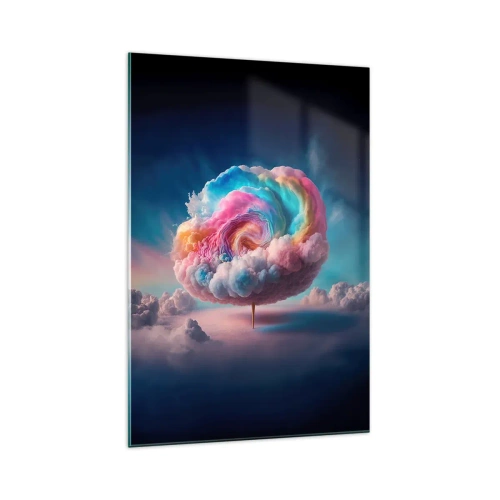 Billede på glas - En drøm om en forlystelsespark - 70x100 cm