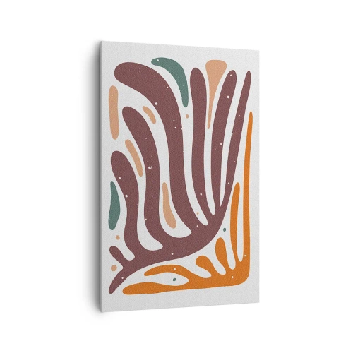 Lærredstryk - Billede på lærred - Strålende organisk komposition - 80x120 cm