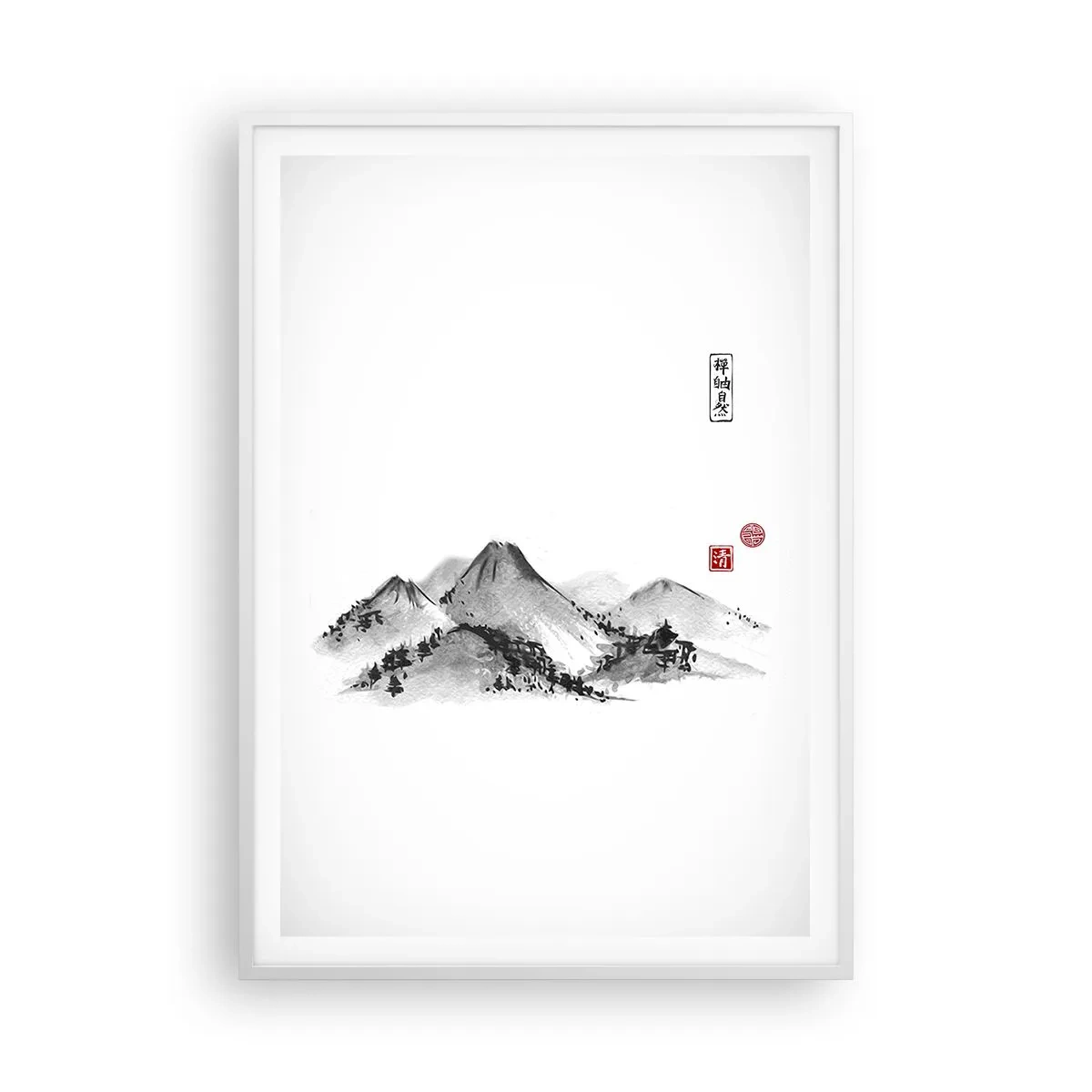 Plakat i hvid ramme - Langt væk - 70x100 cm