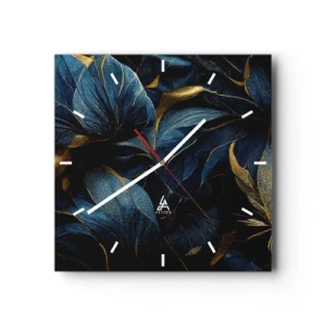 Vægur, Uret - Foret med guld - 30x30 cm