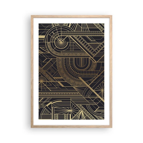 Plakat i ramme af lyst egetræ - Koncepter, idéer, planer - 50x70 cm