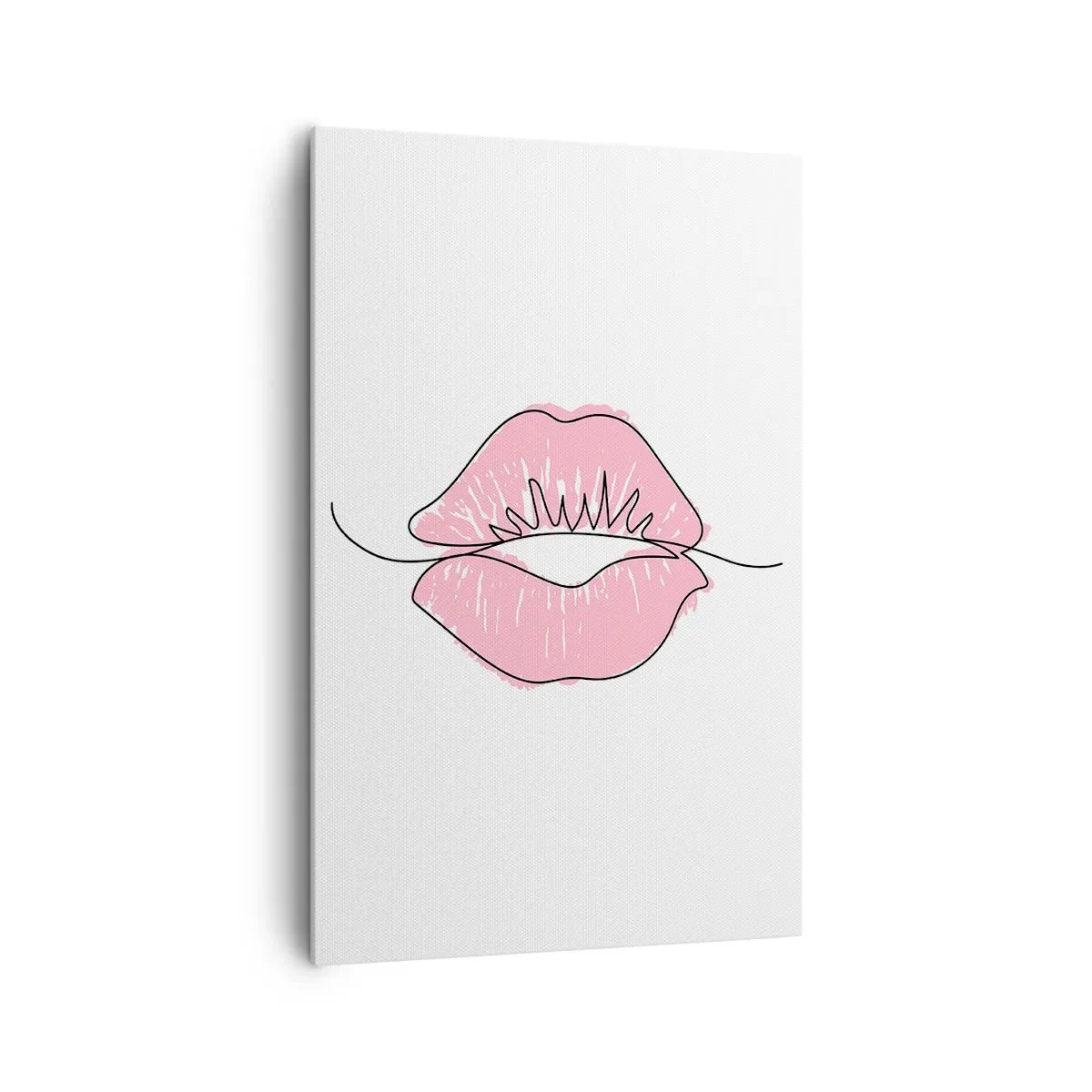 Lærredstryk - Billede på lærred - Klar til at kysse? - 80x120 cm
