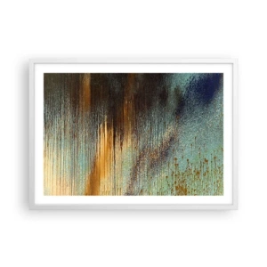 Plakat i hvid ramme - En utilsigtet farverig komposition - 70x50 cm