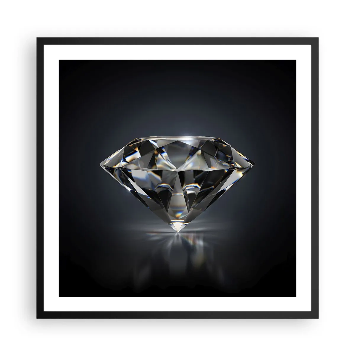 Plakat i sort ramme - Bedste veninde - 60x60 cm