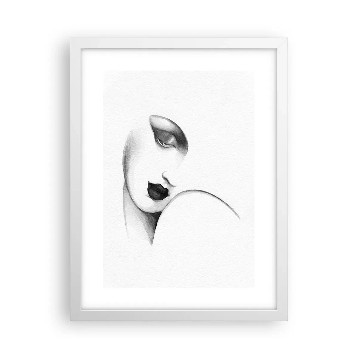Plakat i hvid ramme - I Lempickas stil - 30x40 cm