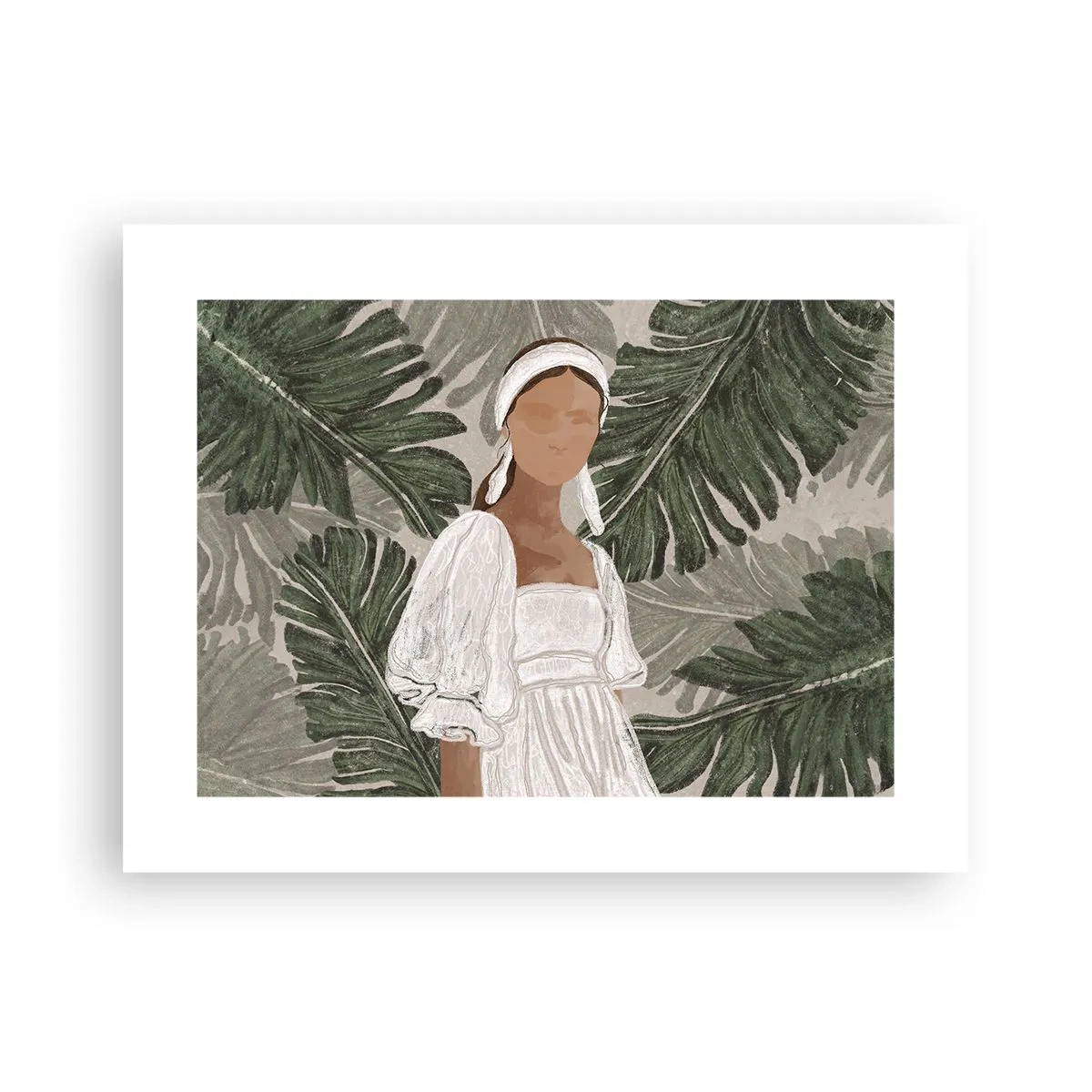 Plakat - Eksotisk portræt - 40x30 cm